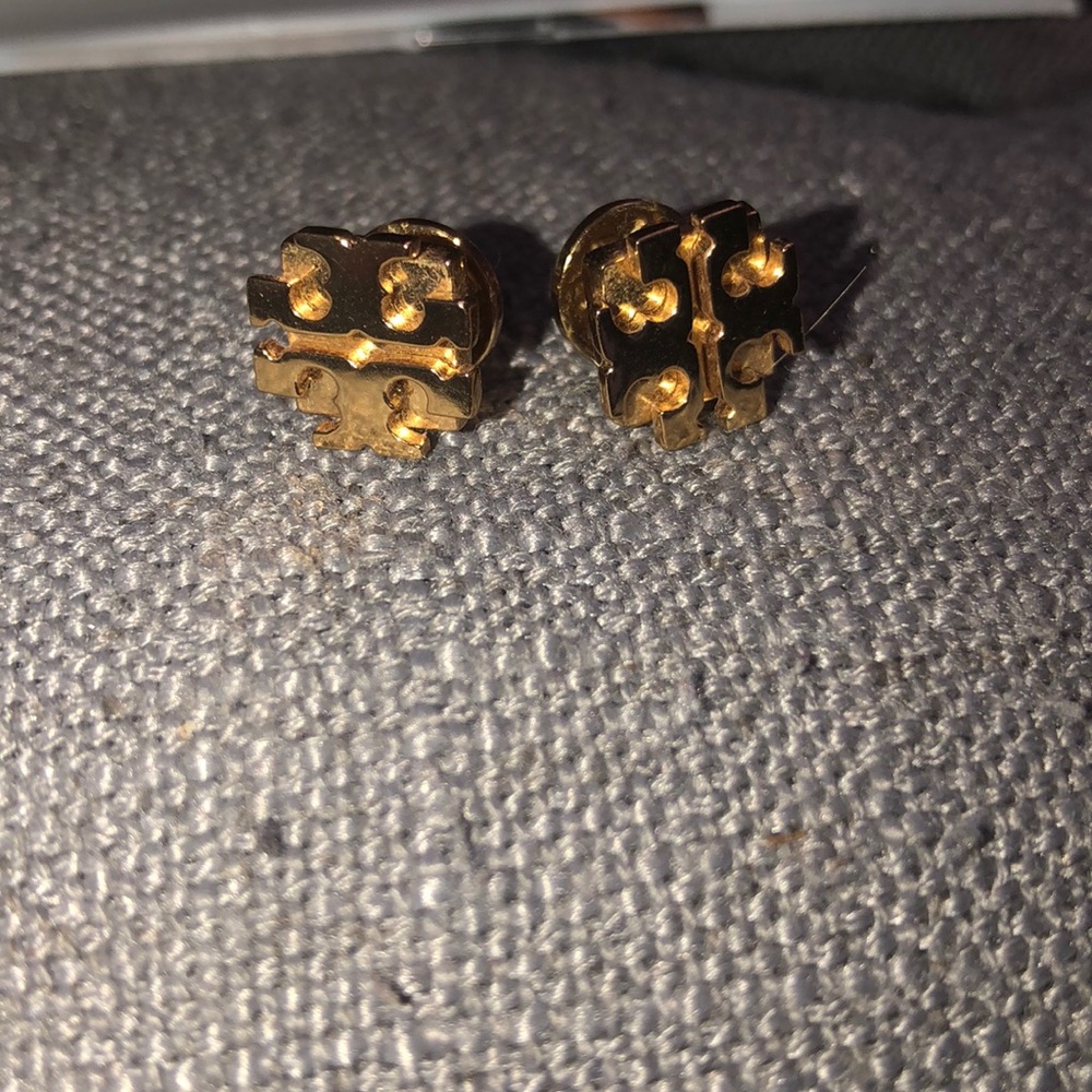 Tory Burch logo stud earrings